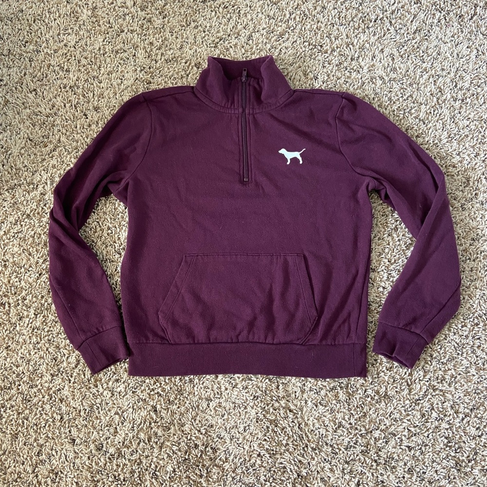PINK quarter zip Size S